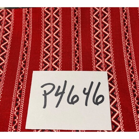 Red & Black Fat Quarter Fabric 18x22 Inches Geometric Pattern Quilting - Picture 3 of 3